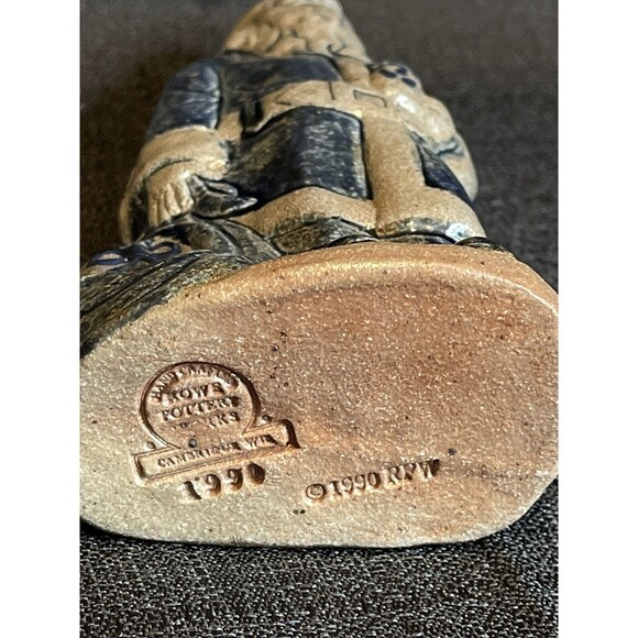 1990 Rowe Pottery Works Annual Santa RPW Salt Glazed 6.5" Father Christmas - Picture 6 of 9